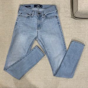 Hollister California Super Skinny Advanced Stretch Mens Light Wash Jeans W28 L30